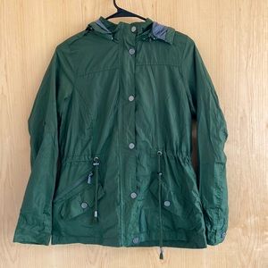 Green windbreaker